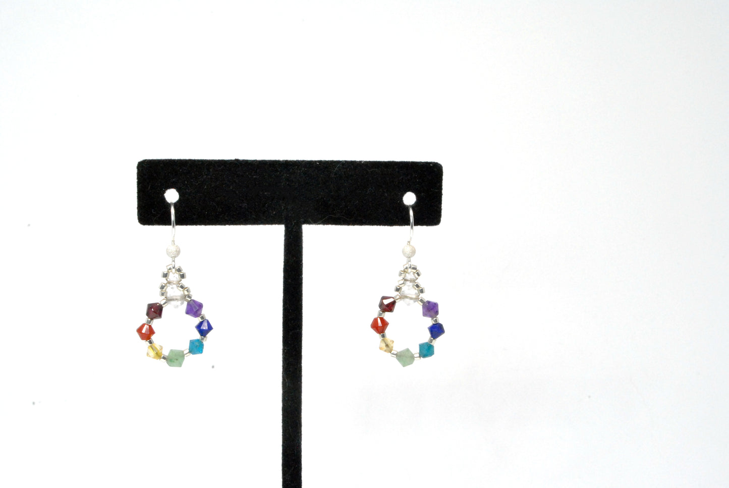 charka gemstone earrings