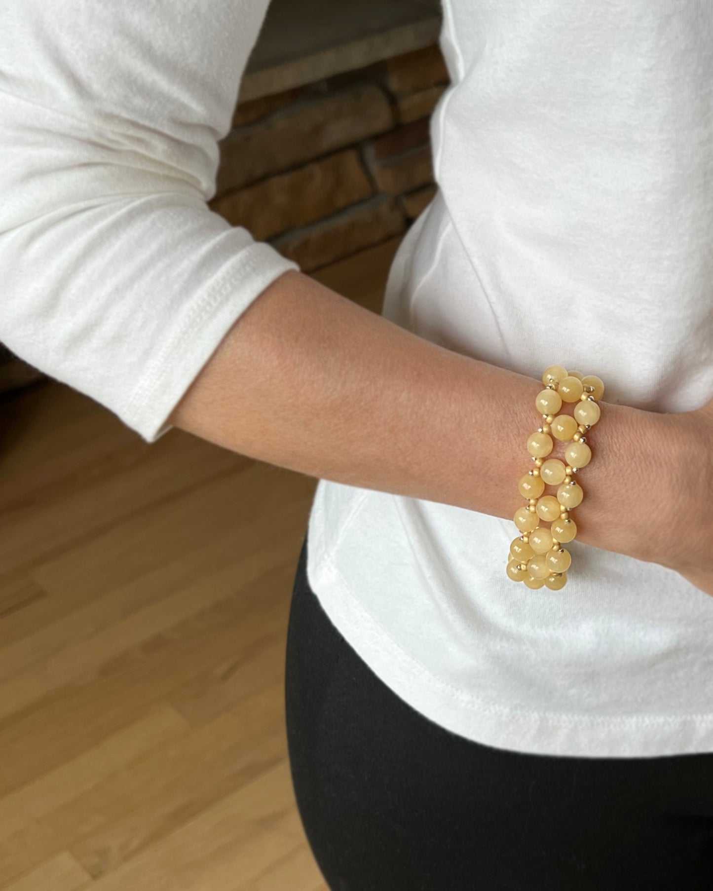 yellow calcite gemstone bracelet