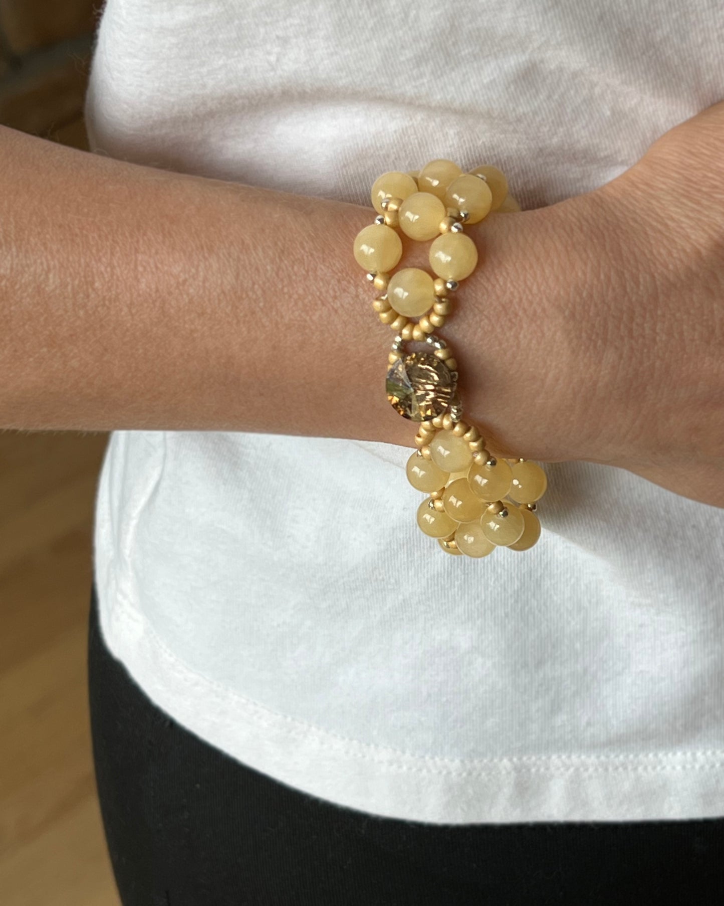 yellow calcite gemstone bracelet