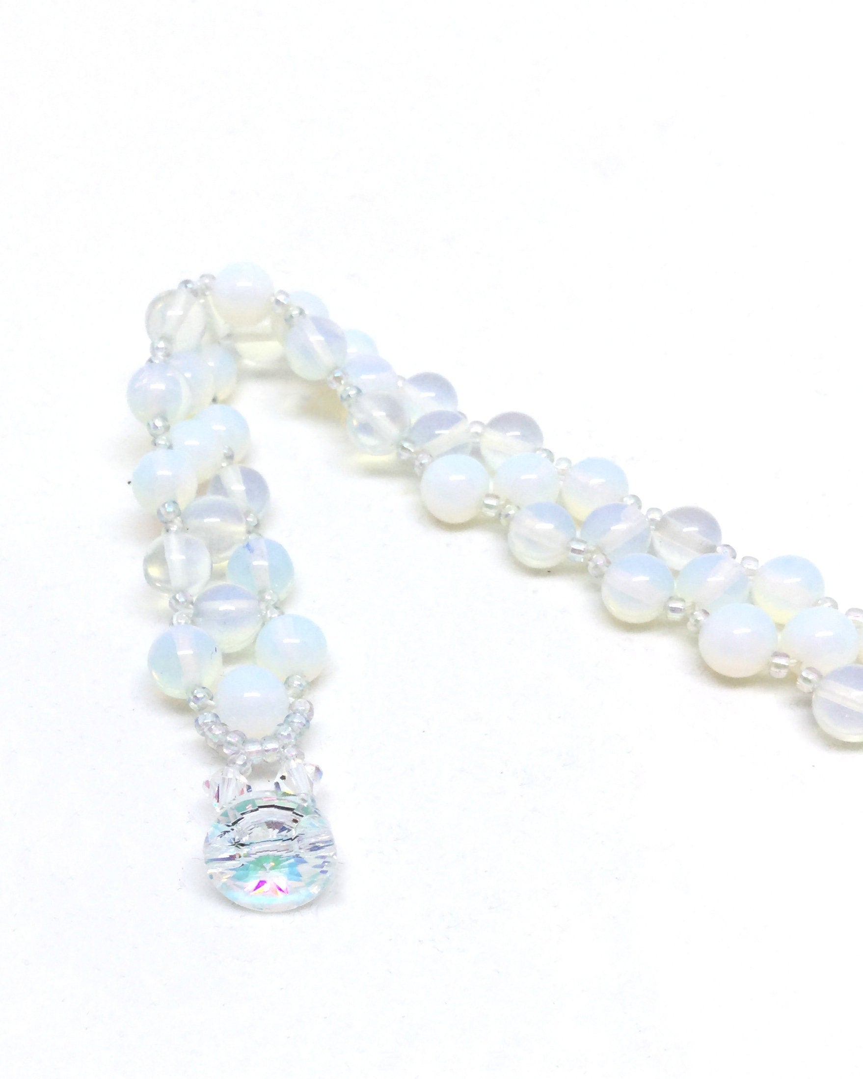 opalite gemstone bracelet . iridescent gemstone . opal gemstone bracelet . opalite jewelry . iridescent beaded bracelet . iridescent ombre