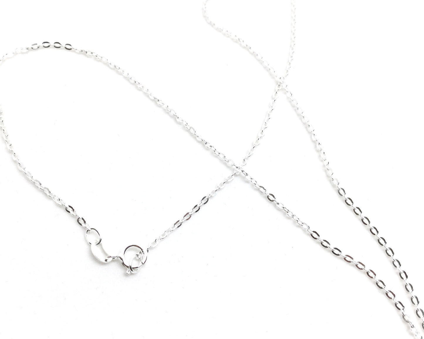 sterling silver flat cable chains for pendants