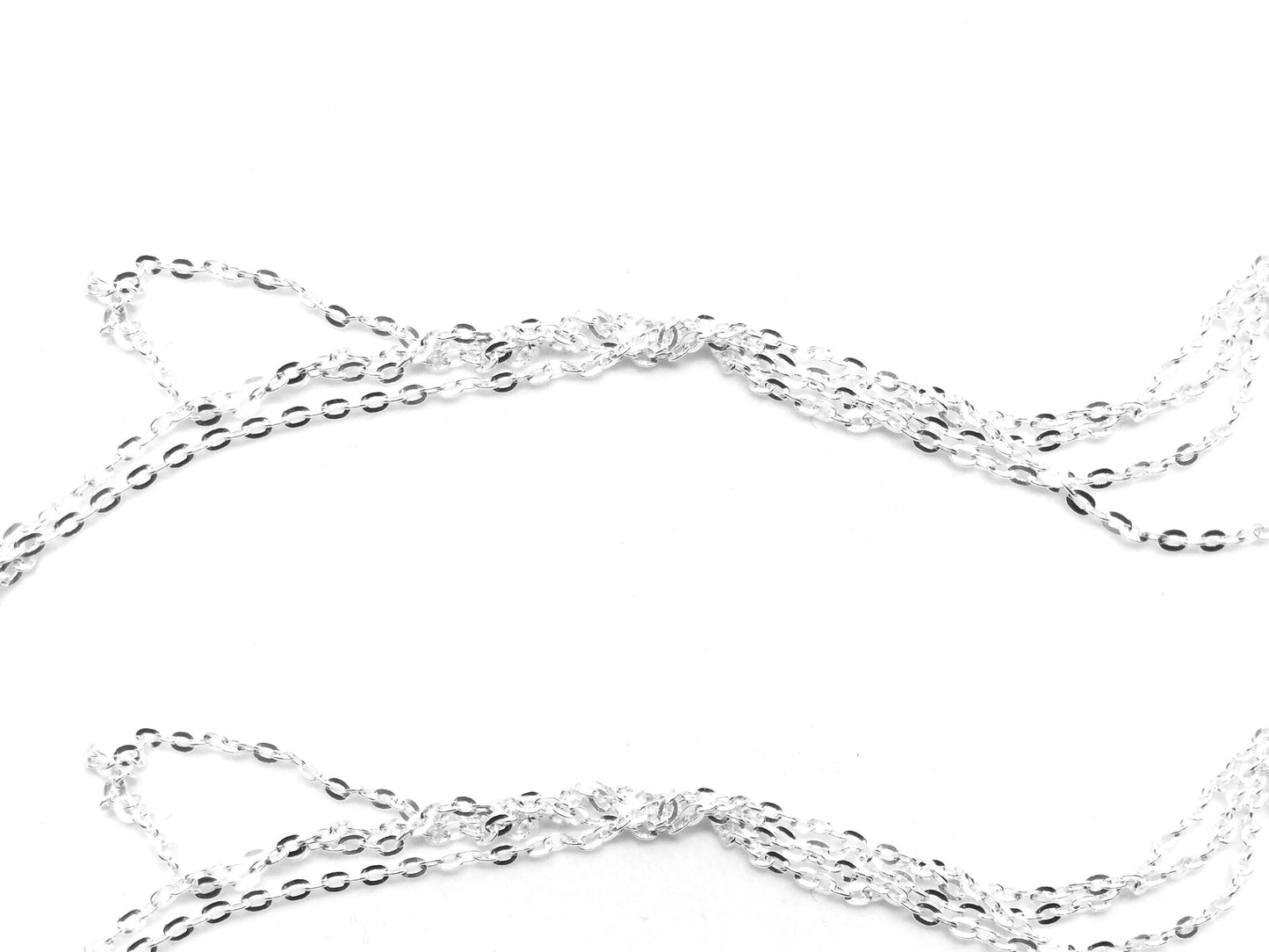 sterling silver flat cable chains for pendants