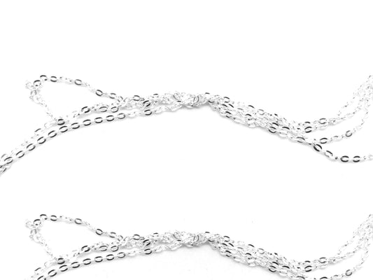 sterling silver flat cable chains for pendants