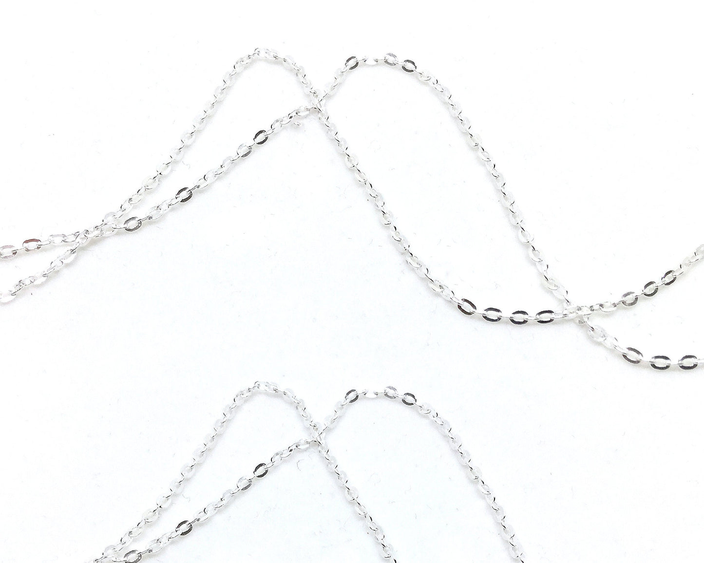 sterling silver flat cable chains for pendants