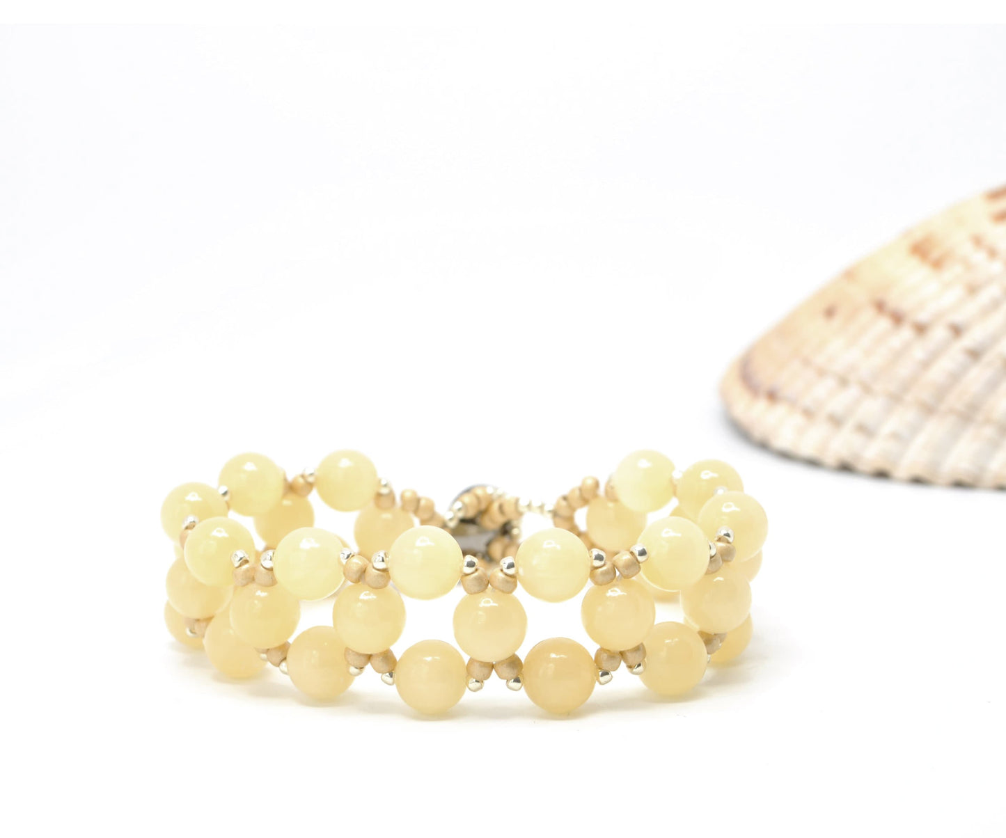 yellow gemstone bracelet . yellow calcite gemstone bracelet . pineapple honey yellow jewelry . nickel free jewelry . calcite jewelry . gift