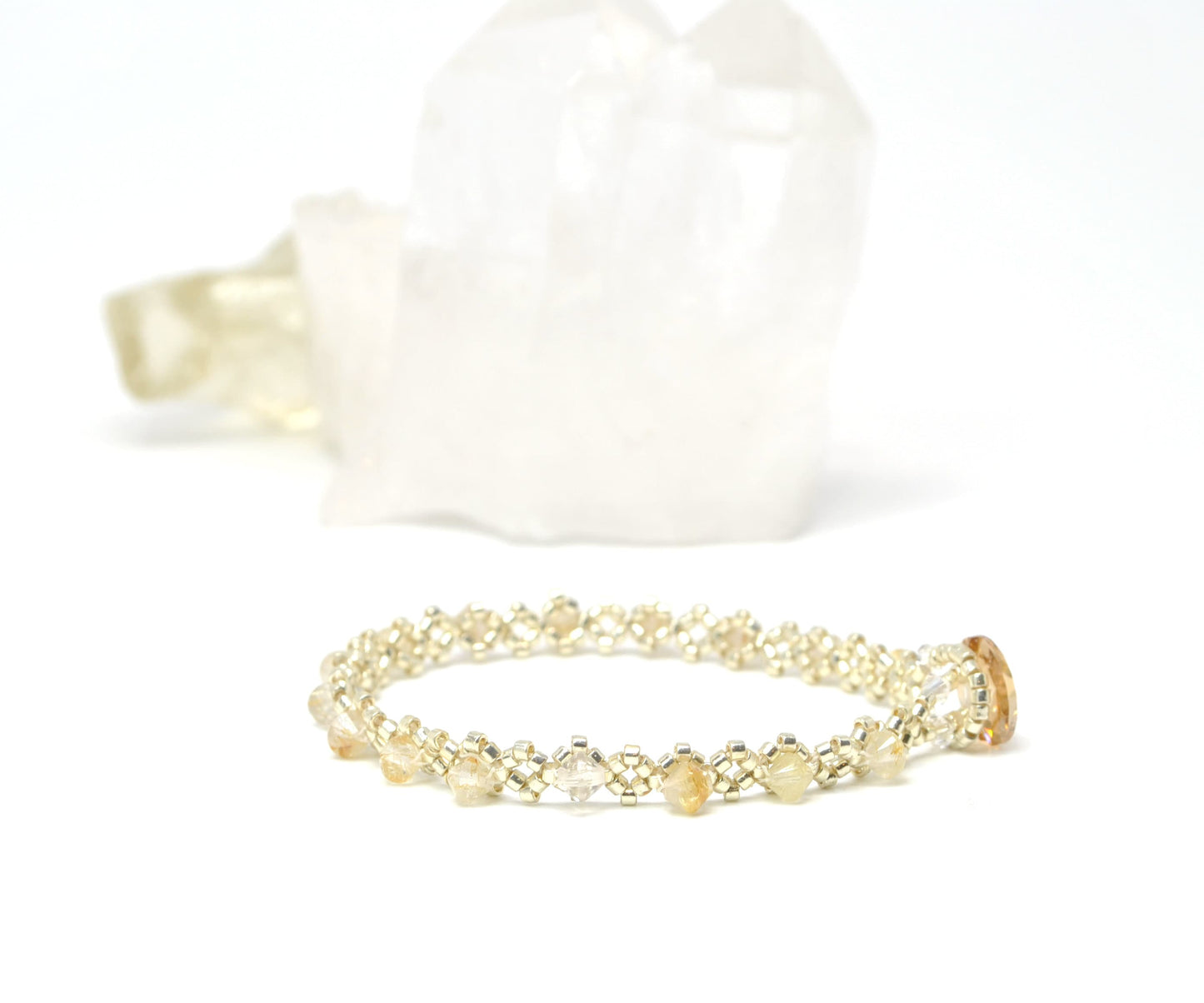 gold rutilated quartz gemstone tennis bracelet . gold gemstone tennis bracelet . handmade jewelry . nickel free jewelry . dainty, delicate