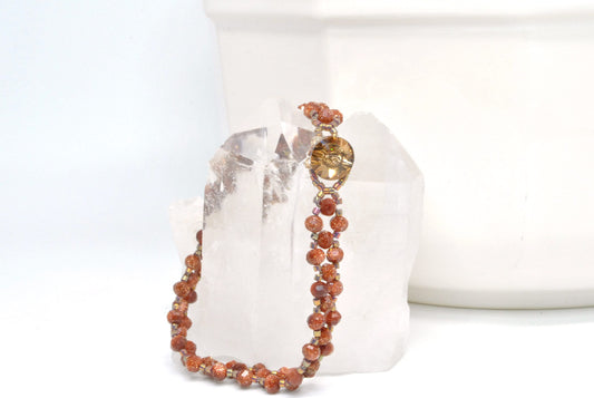 goldstone gemstone bracelet .